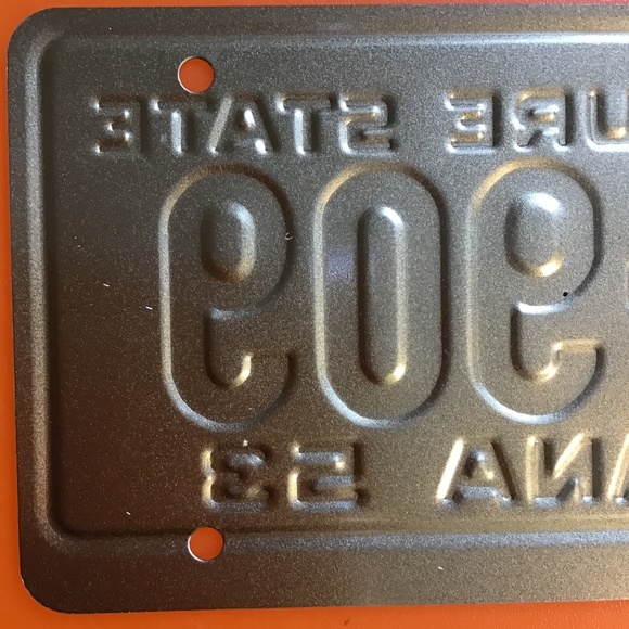 Vintage 1953 License Plate Montana State Bicycle Metal Mini Collectors - Picture 9 of 10